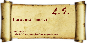 Luncanu Imola névjegykártya